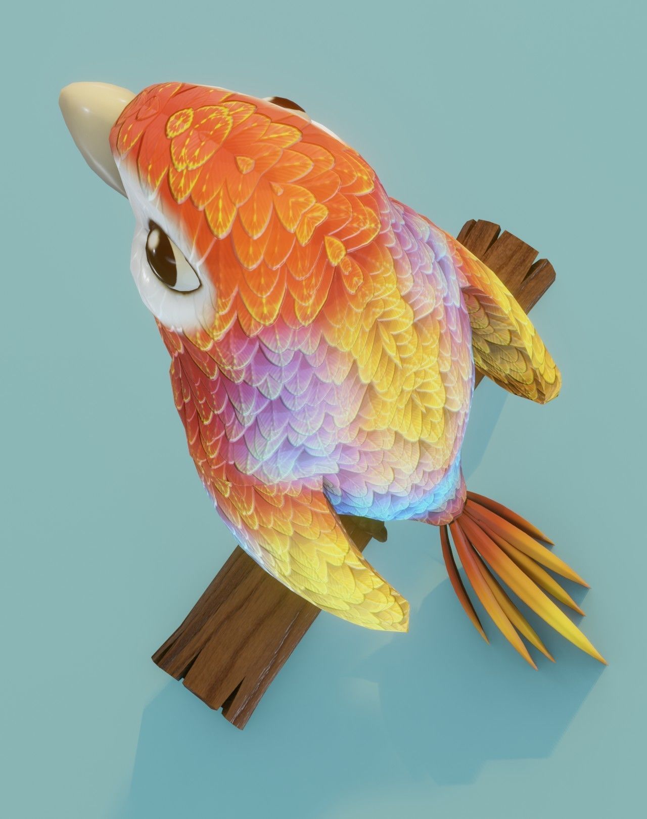 Cartoon Ara Parrot Animated 3D Collection _55