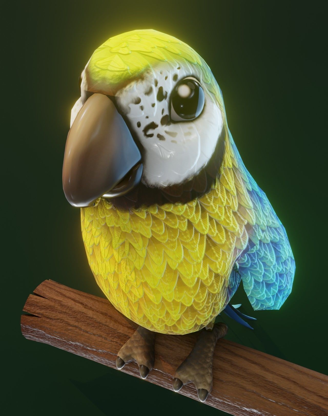 Cartoon Ara Parrot Animated 3D Collection _51