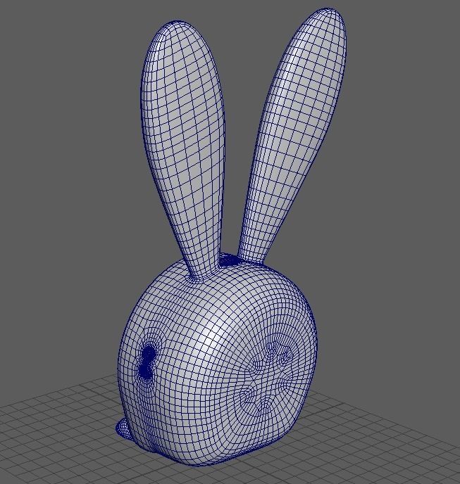 Stylist Rabbit Clock 3D model_5