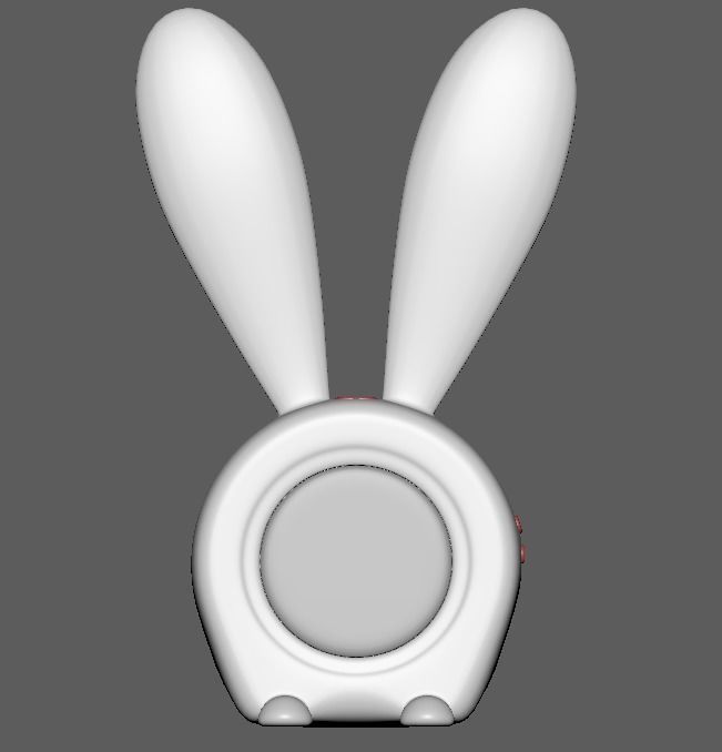 Stylist Rabbit Clock 3D model_2