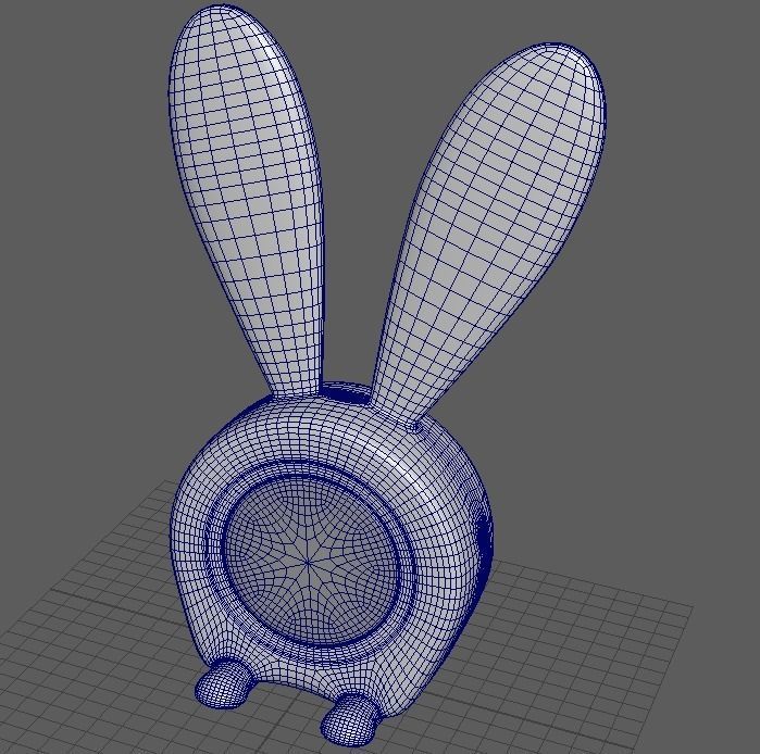 Stylist Rabbit Clock 3D model_4