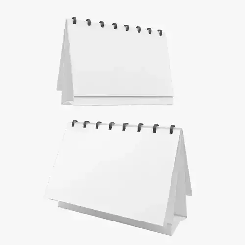 Calendar two folded paper notebooks