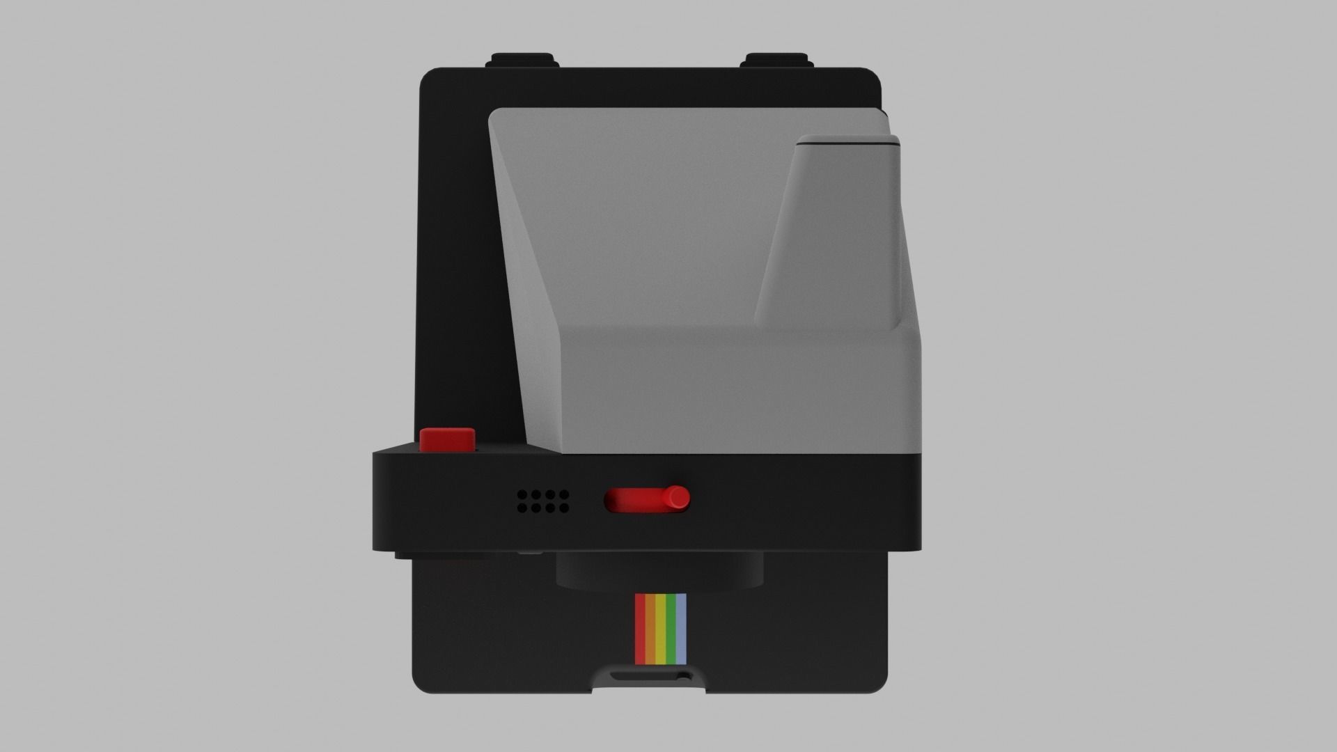 Camera Polaroid one step plus black and white 3D model_4