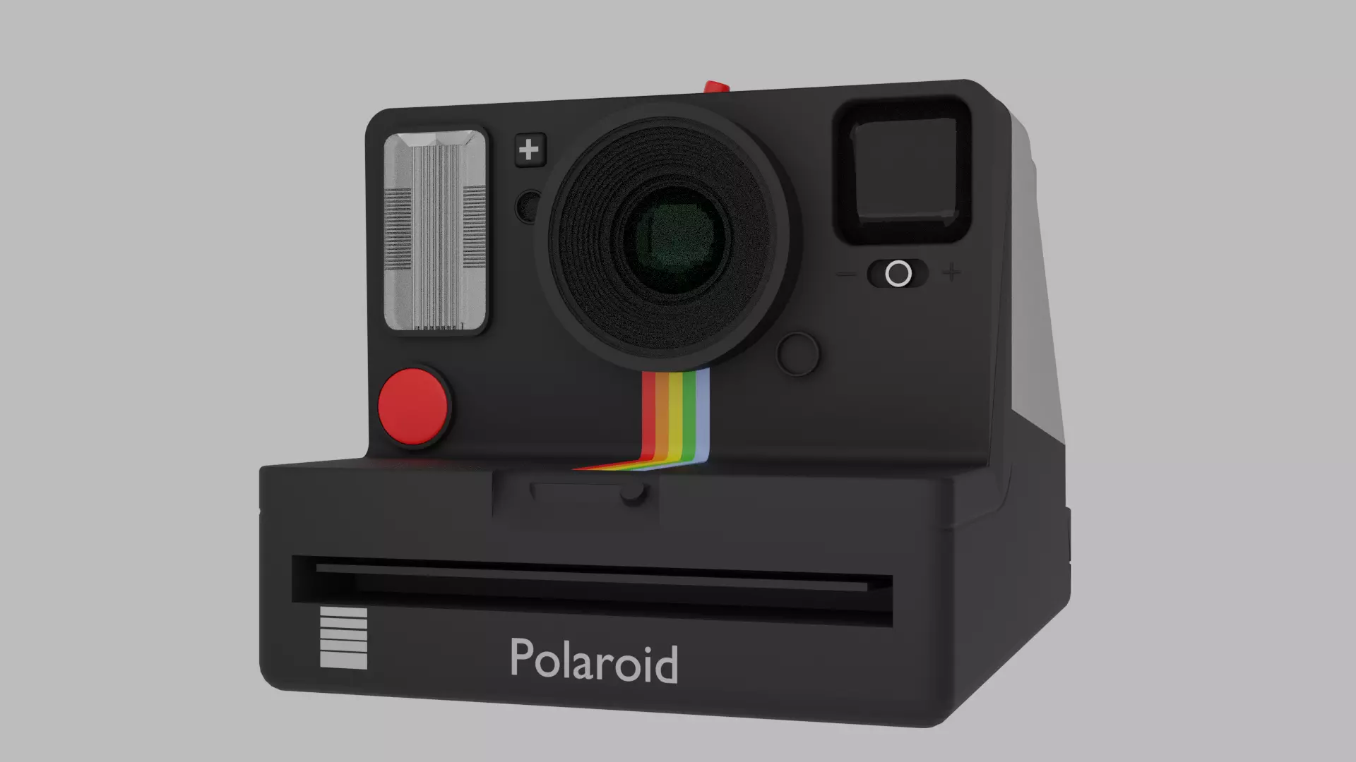 Camera Polaroid one step plus black and white 3D model_0
