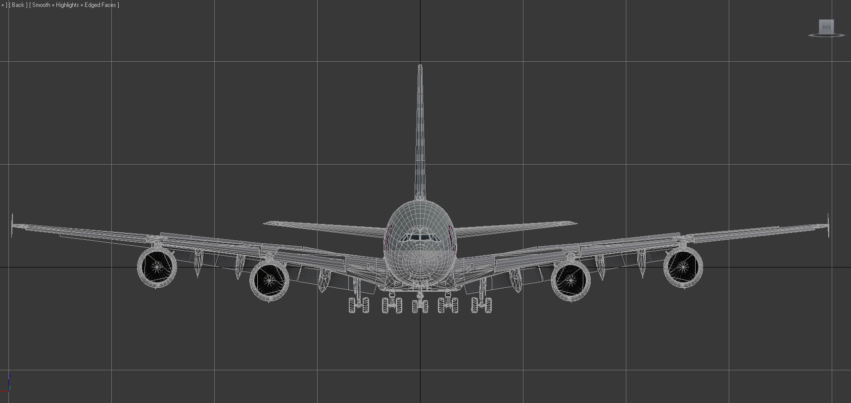 Airbus 380-8 Qatar Airways livery Low-poly 3D model_10