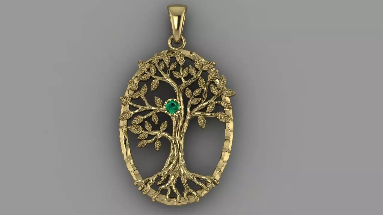 Pendant Tree of Life  3D print model_0