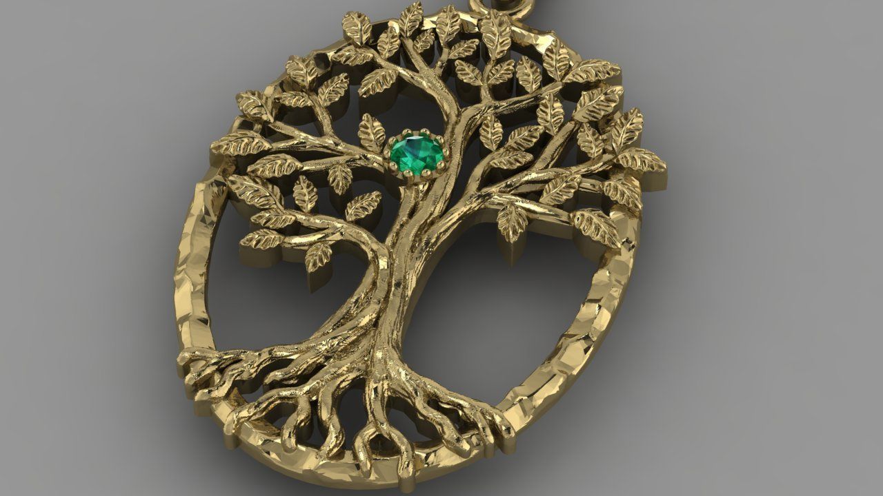 Pendant Tree of Life  3D print model_2