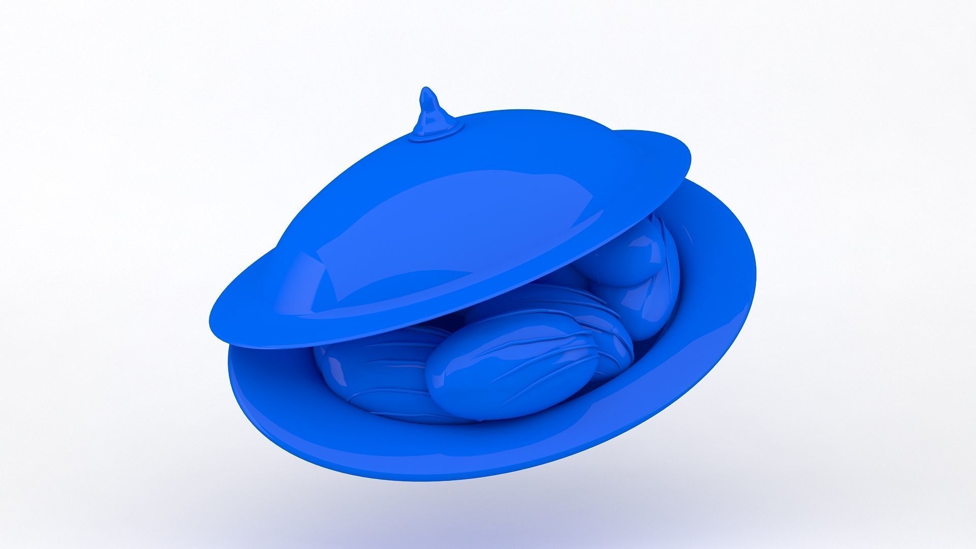 Eid Set gold arabic coffee pot and cups 3D model_22