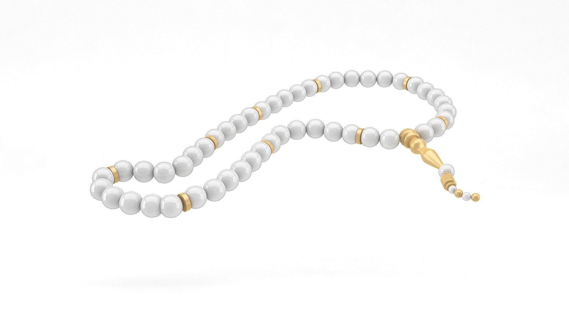 Eid Set gold arabic coffee pot and cups 3D model_3