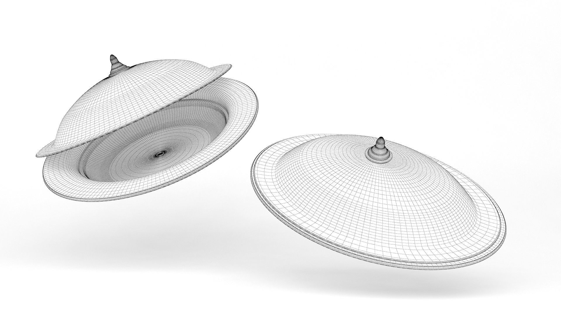 Eid Set gold arabic coffee pot and cups 3D model_13