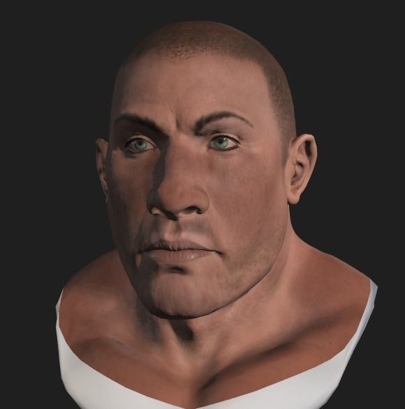 Brute Head Mesg Free low-poly 3D model_0