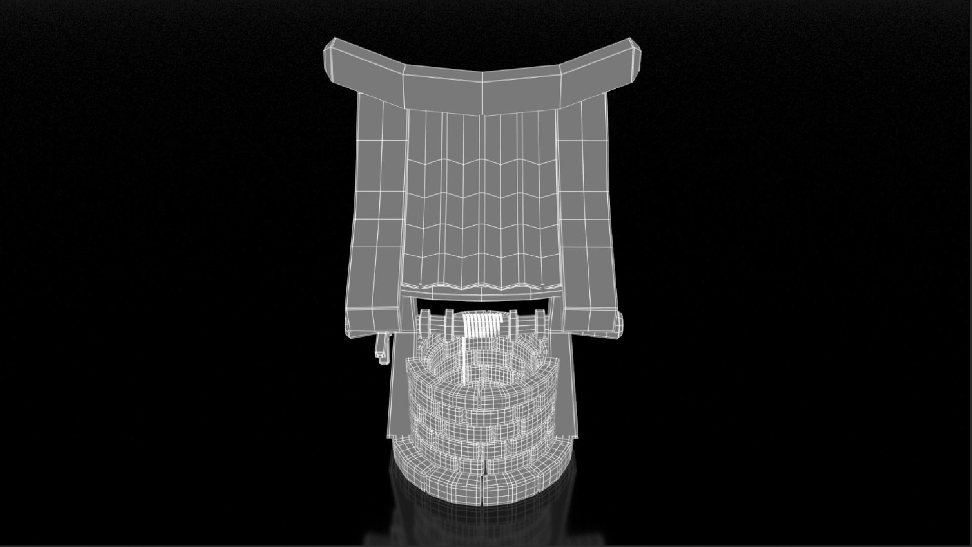 Stylized Water Well 3D model_12