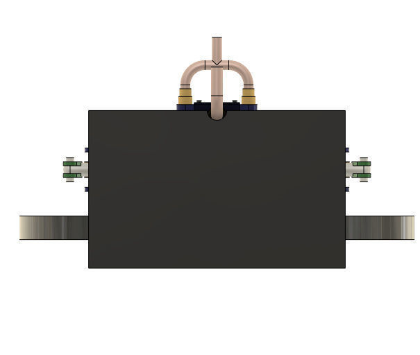 Single Cylinder Steam Engine With Two Pistons 3D model_9