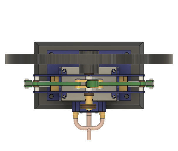 Single Cylinder Steam Engine With Two Pistons 3D model_8