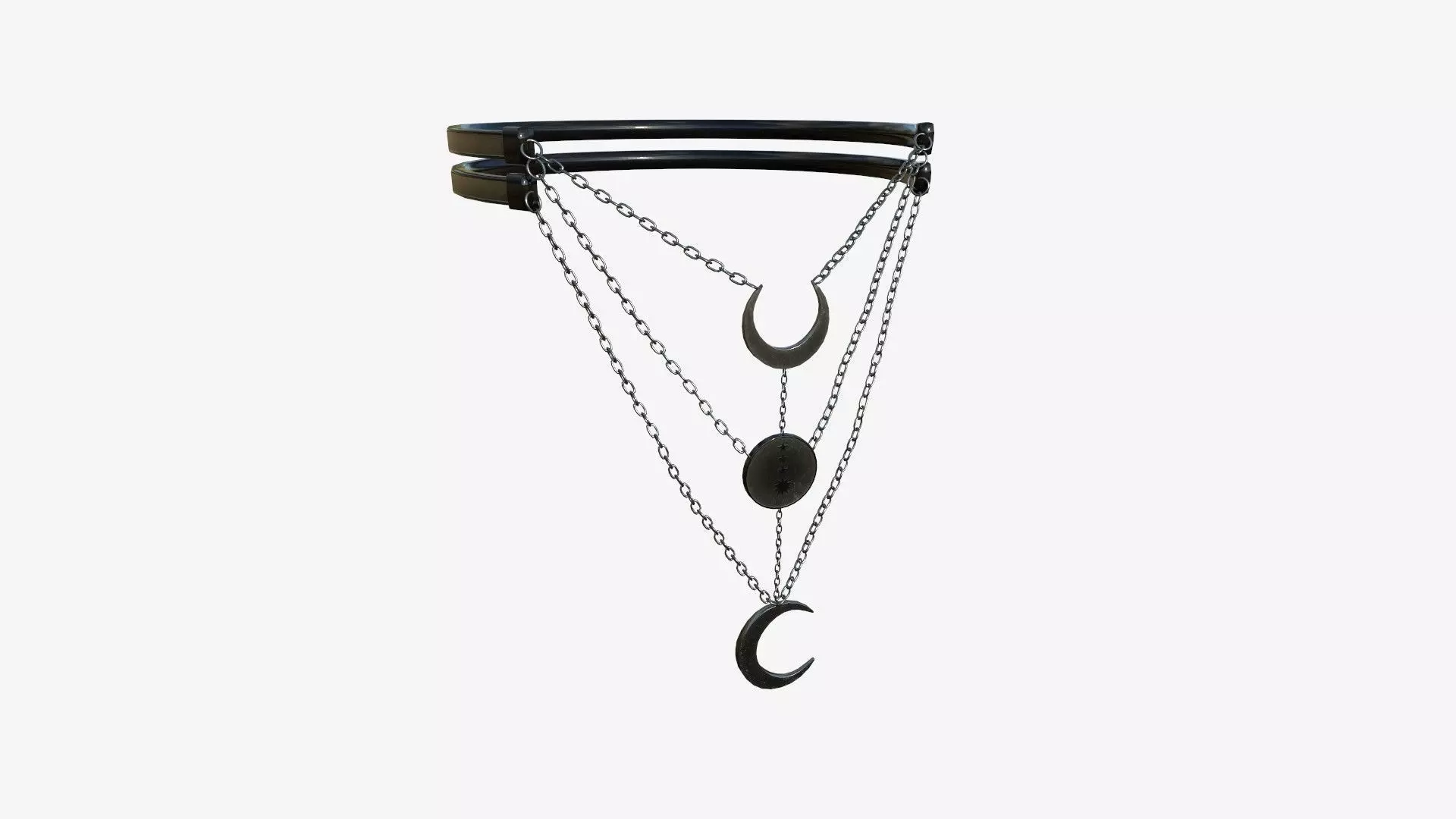 Gothic Collar H09 Steel - Character Fashion Design Low-poly 3D model