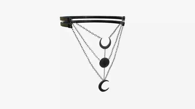 Gothic Collar H09 Steel - Character Fashion Design Low-poly 3D model