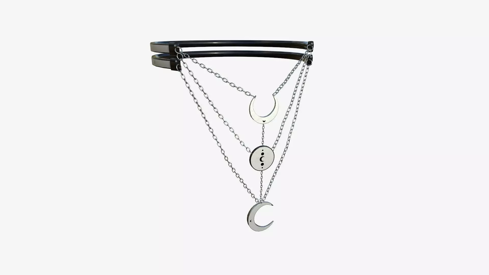 Gothic Collar H10 Steel Bright - Character Fashion Design Low-poly 3D model