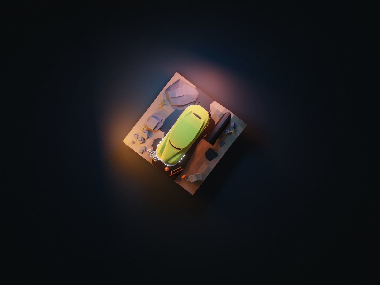 Cartoon HoverCar 3D model_24