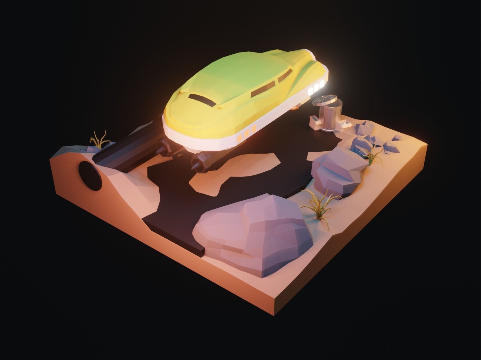 Cartoon HoverCar 3D model_10