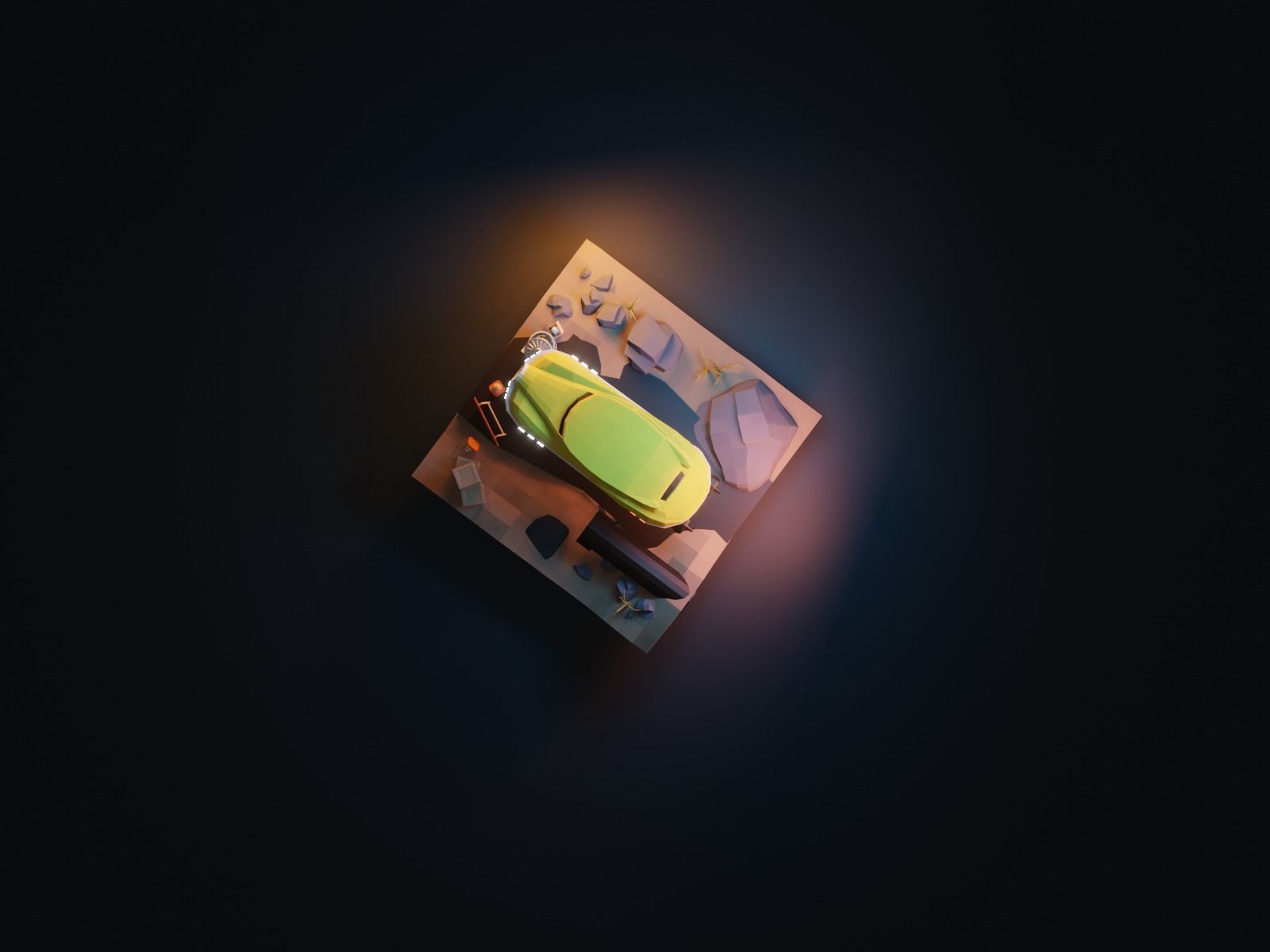 Cartoon HoverCar 3D model_23