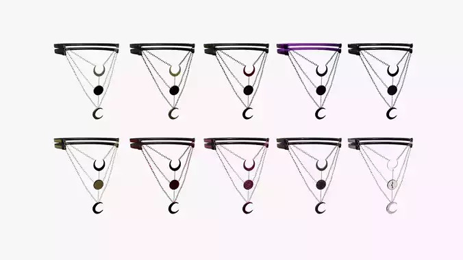 10 Gothic Collar H Collection - Character Fashion Design 
