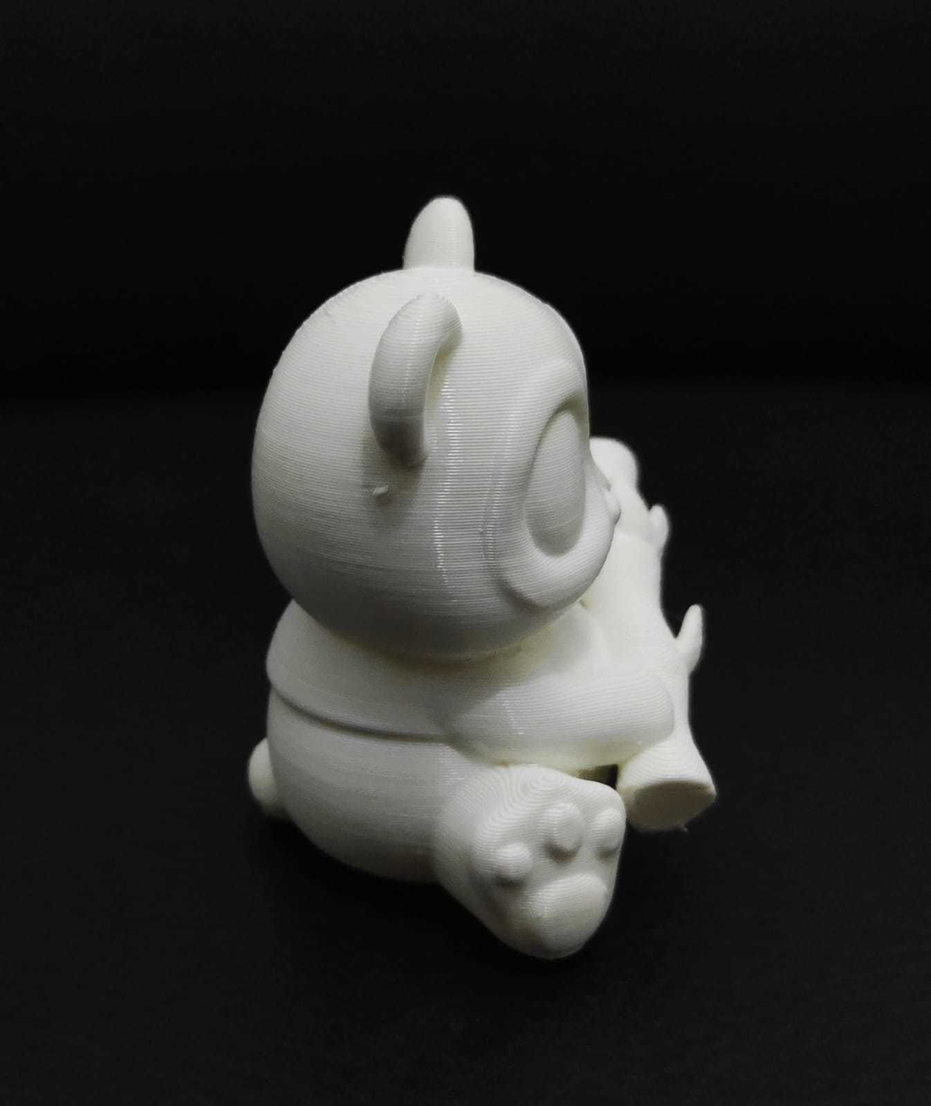 Cute Panda Bamboo 3D print model_4