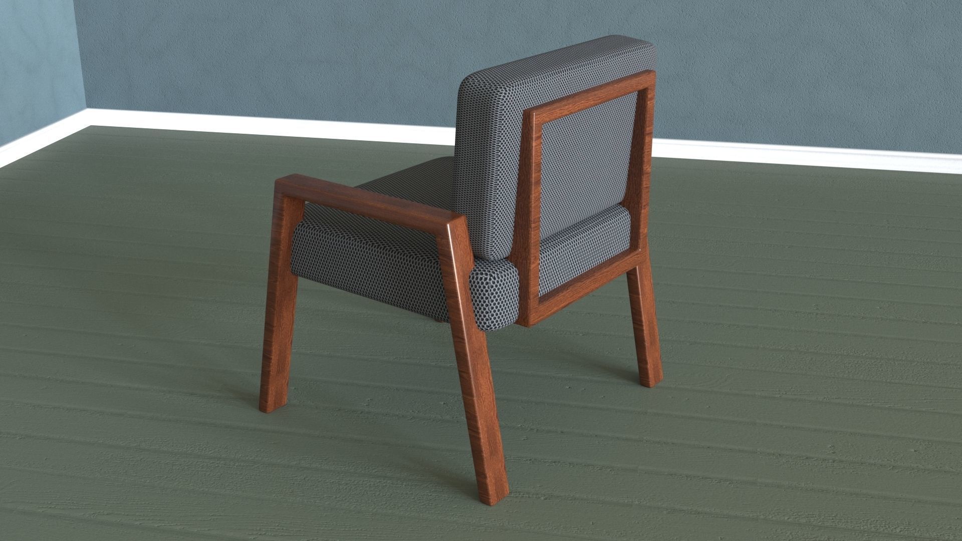 Armchair lounge chair on wall 3D model_4