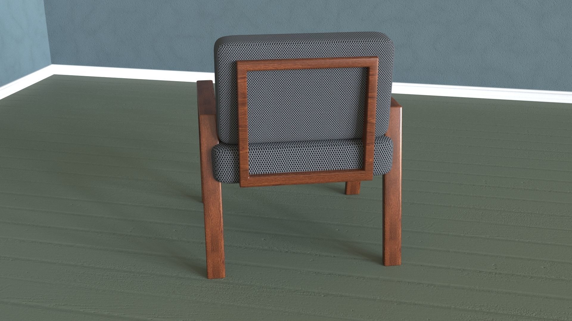Armchair lounge chair on wall 3D model_5