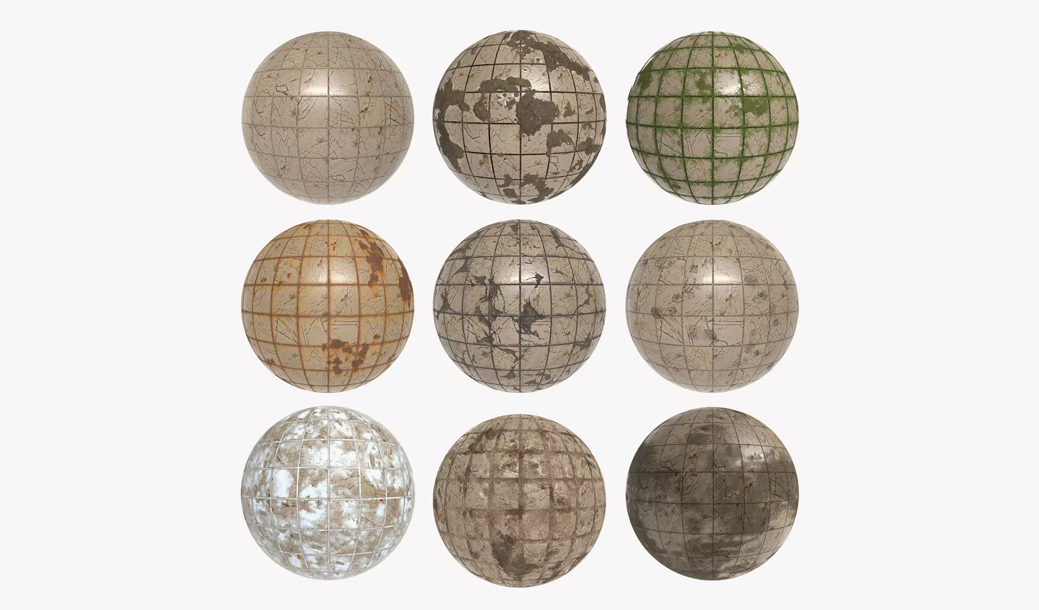 Floor Tile 002 PBR 4K - 9 Types Texture