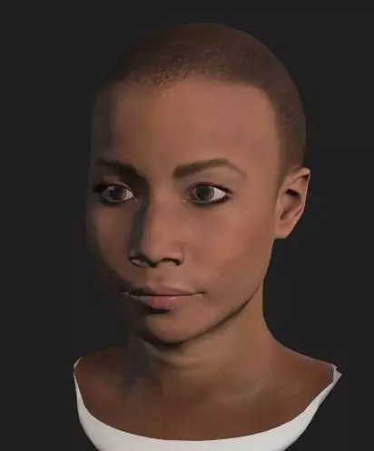 Black Girl Head Free low-poly 3D model