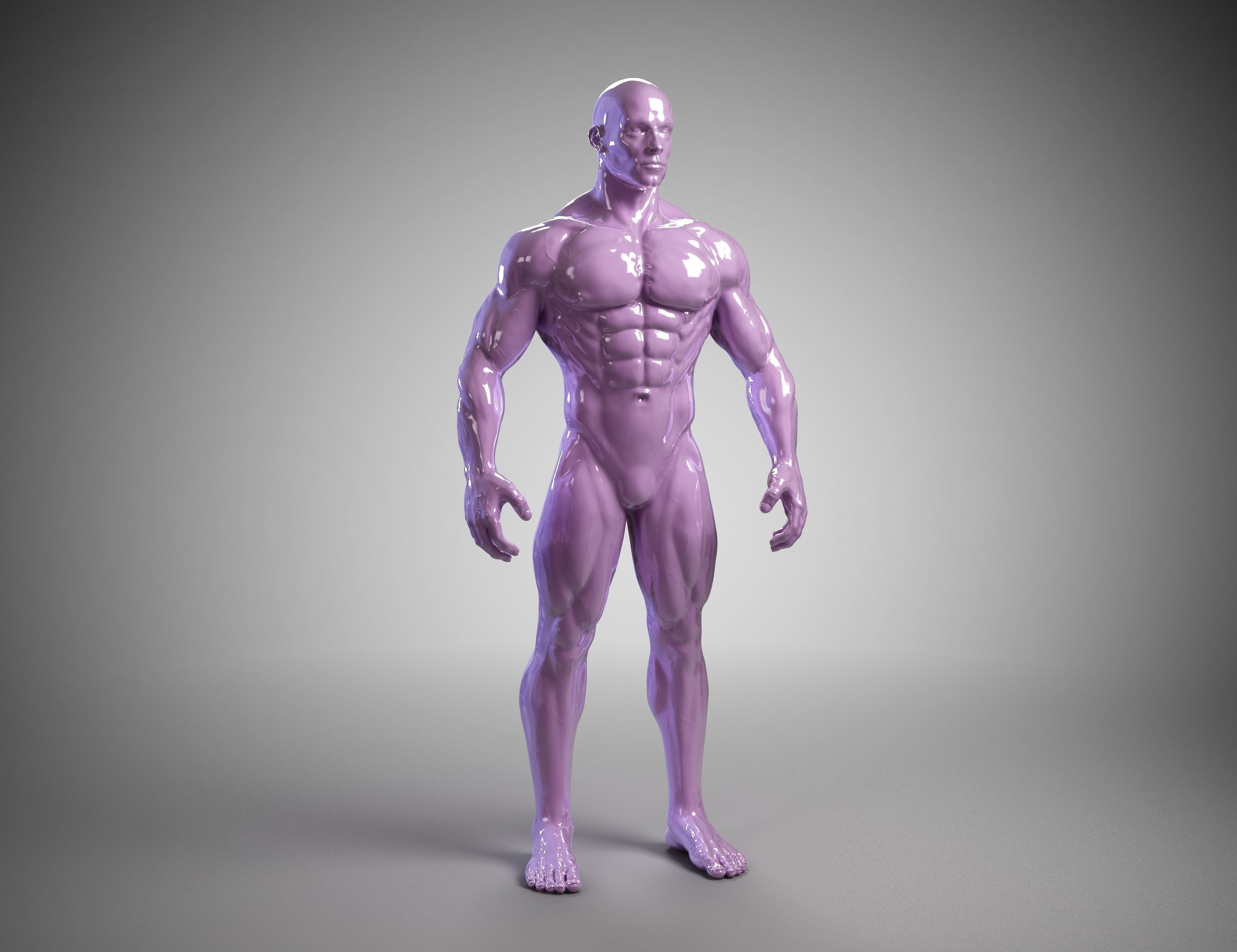 Male anatomy reference 3D print model 3D print model_26
