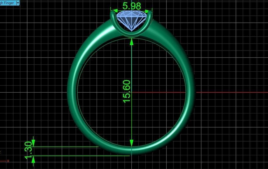 tension setting ring solitaire engagement 3D print model_4