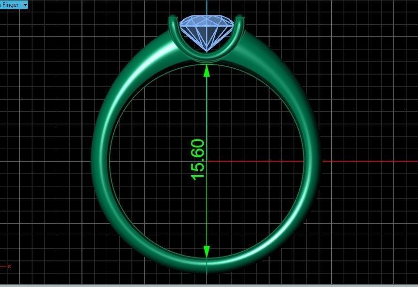 tension setting ring solitaire engagement 3D print model_27