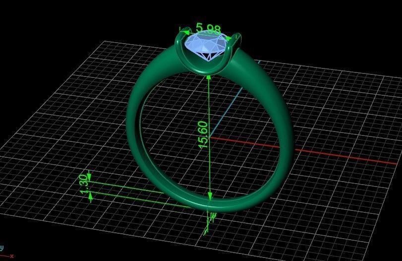 tension setting ring solitaire engagement 3D print model_28