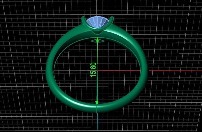 tension setting ring solitaire engagement 3D print model_29