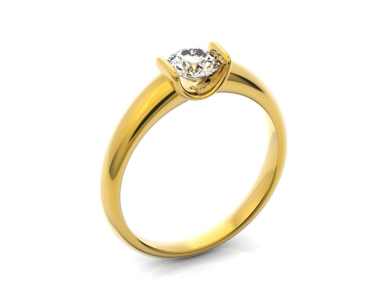 tension setting ring solitaire engagement 3D print model_24