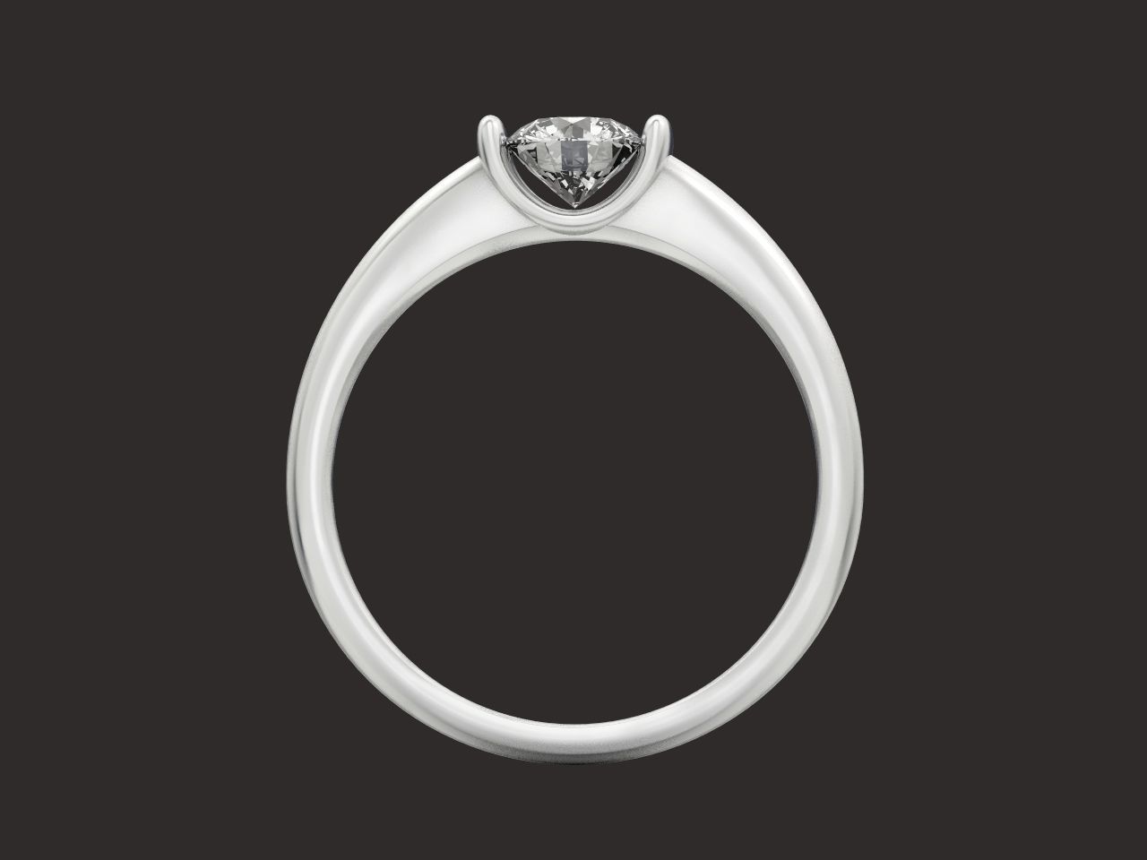 tension setting ring solitaire engagement 3D print model_11