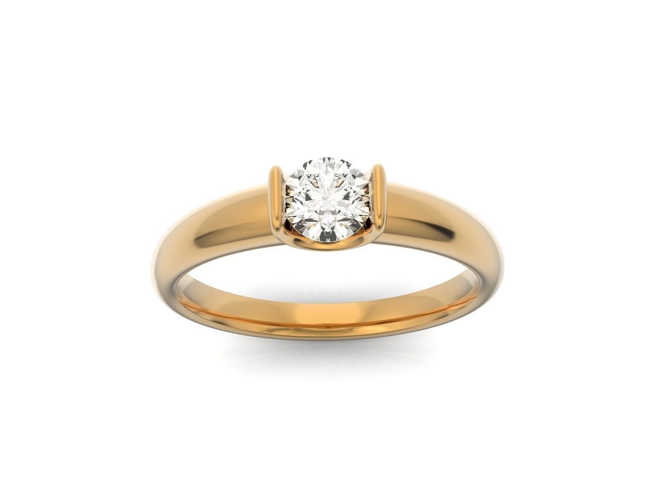 tension setting ring solitaire engagement 3D print model_18