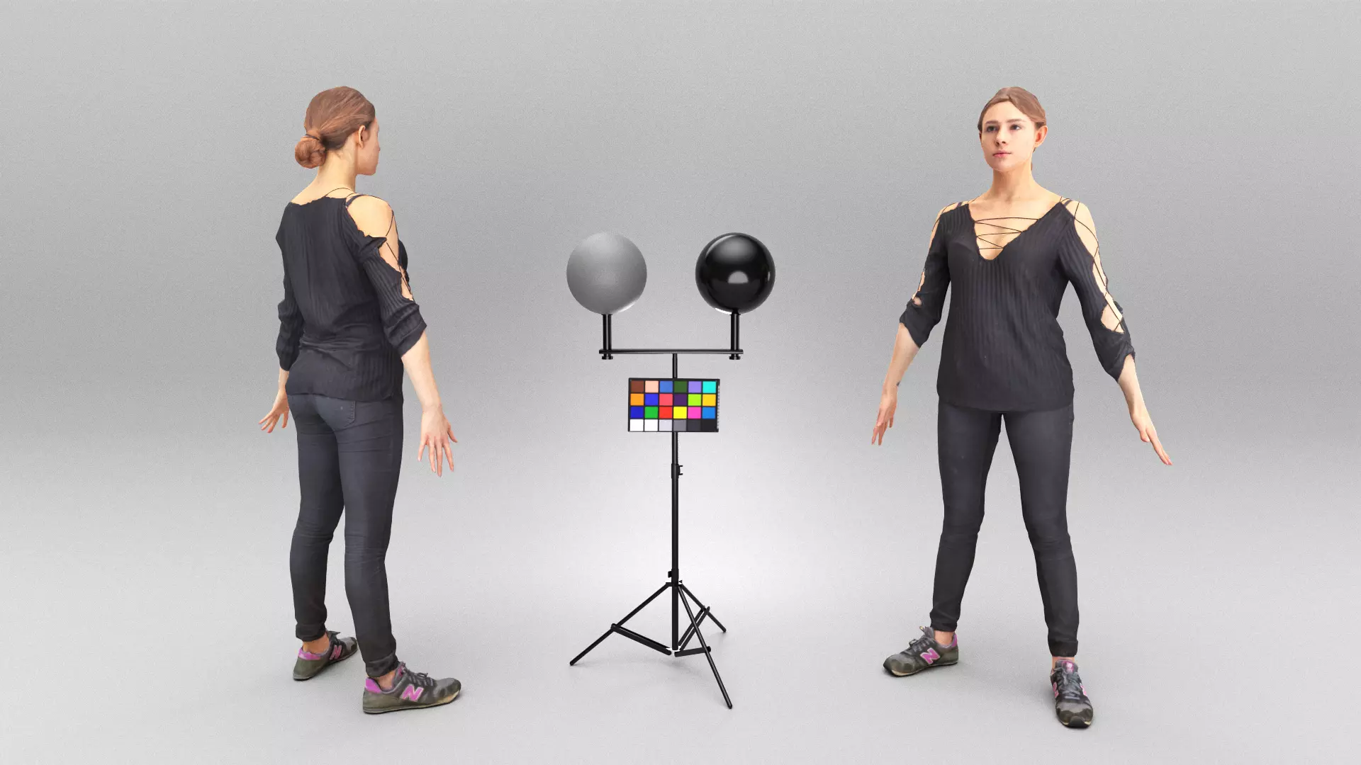 Beautiful woman in casual ready for animation 353 Low-poly 3D model