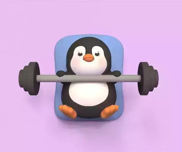 WeightLifting Penguin 3D print model