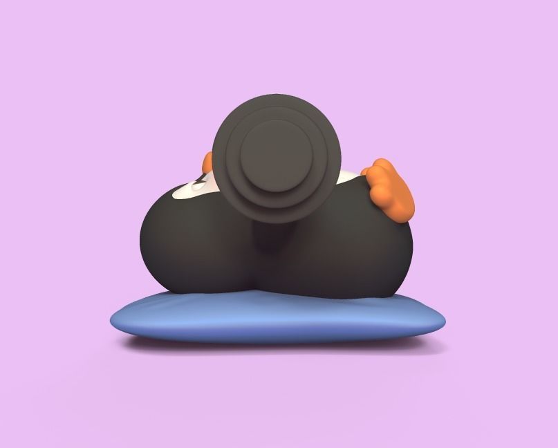 WeightLifting Penguin 3D print model_1