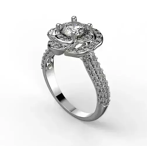 ROSE FLOWER CUTE RING ENGAGEMENT GOLD LOVELY