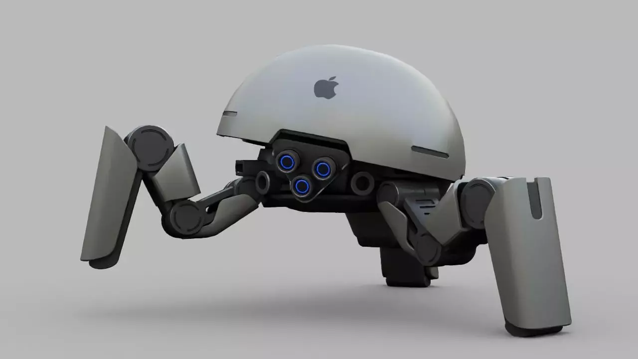 APPLE CONCEPT UTILITY BOT rigged 3D model_0