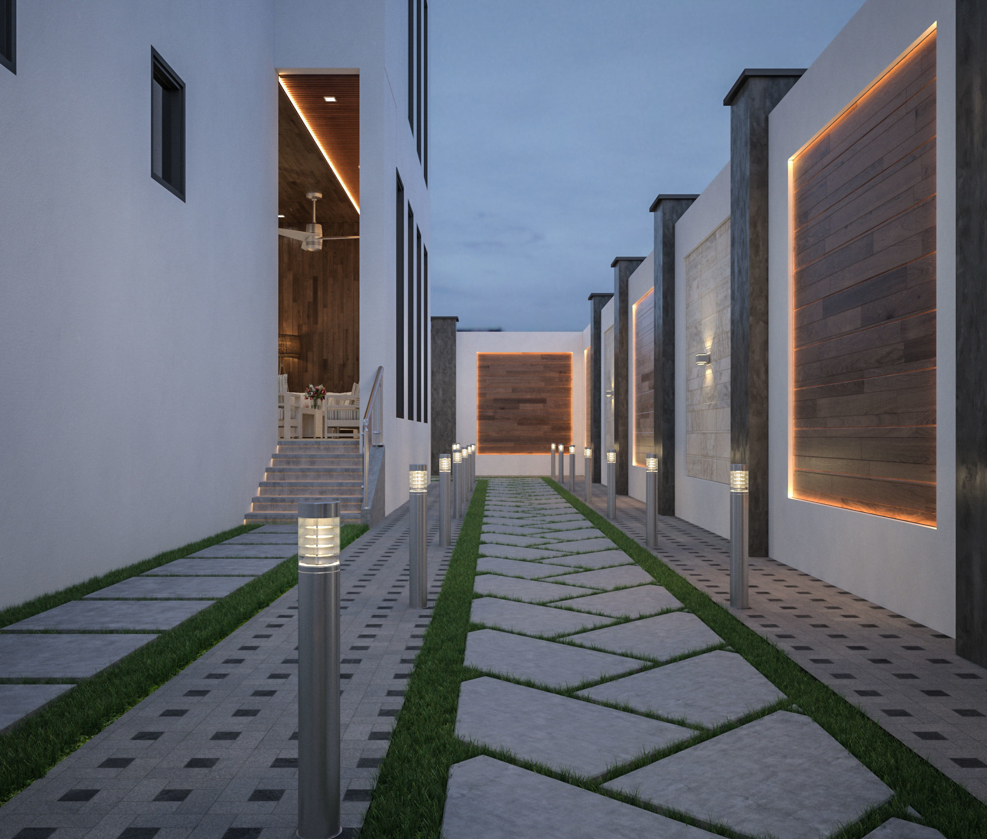 Front Elevation 3d House Villa  3D model_2