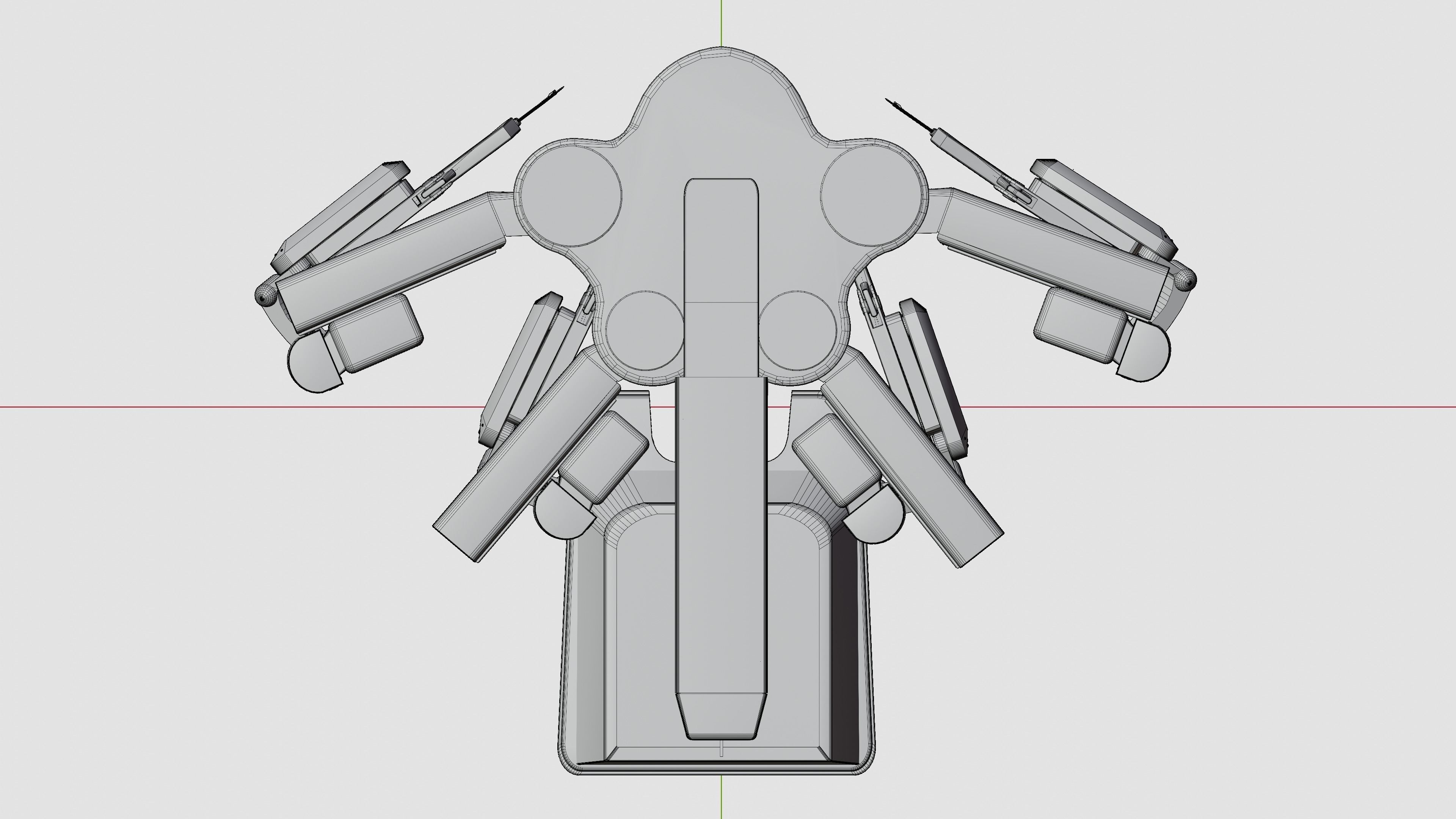 Surgical Robotic System da Vinci 3D model_10