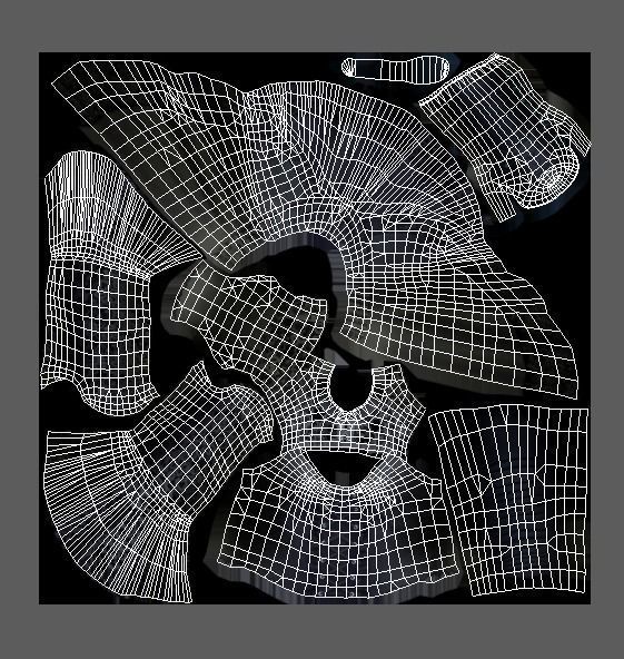 Cartoon Low Poly Gothic Style Girl Avatar 3 Low-poly 3D model_11