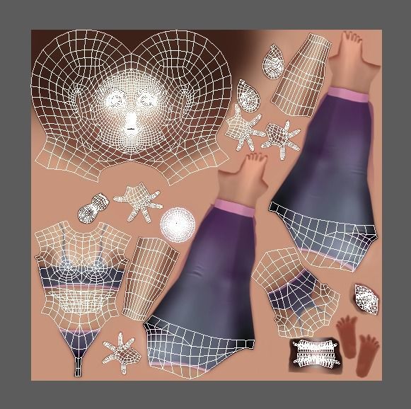 Cartoon Low Poly Gothic Style Girl Avatar 3 Low-poly 3D model_10