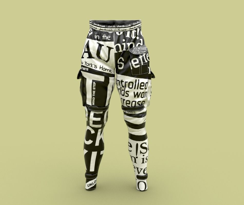 Pants pack Low-poly 3D model_10