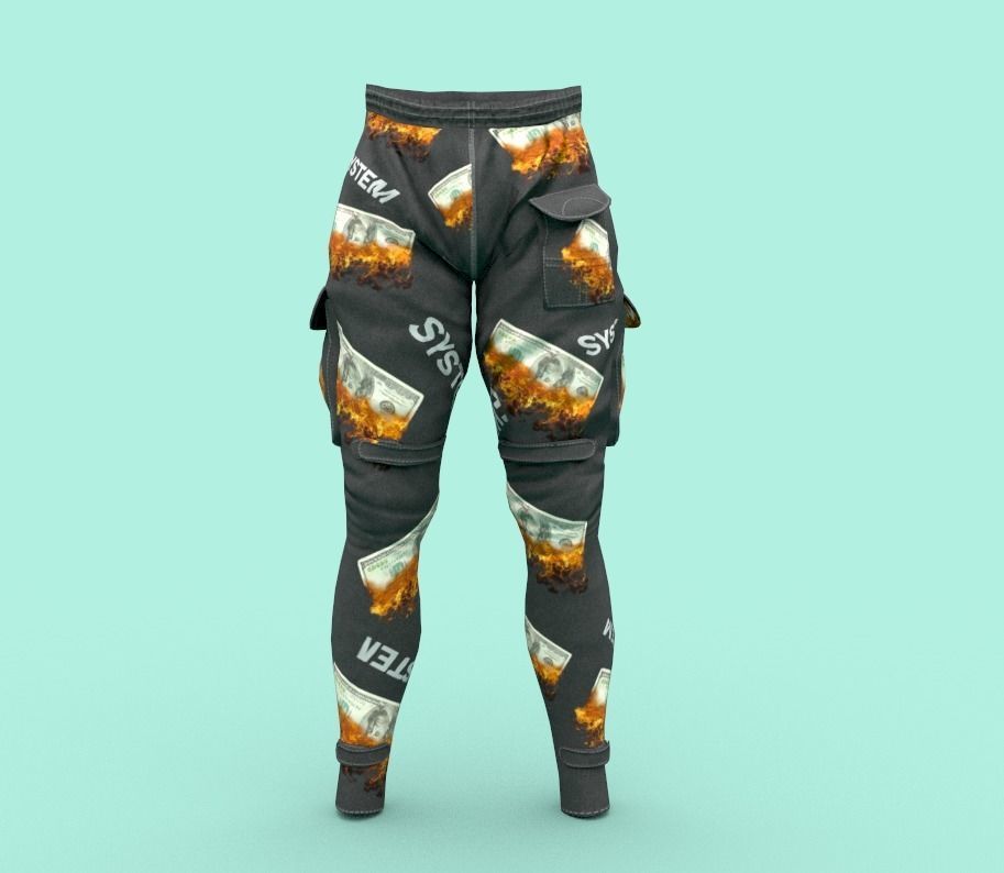 Pants pack Low-poly 3D model_8
