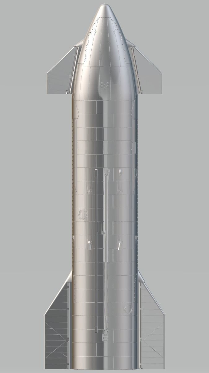 SpaceX ULTIMATE Ship24 3D model 3D printable CGTrader